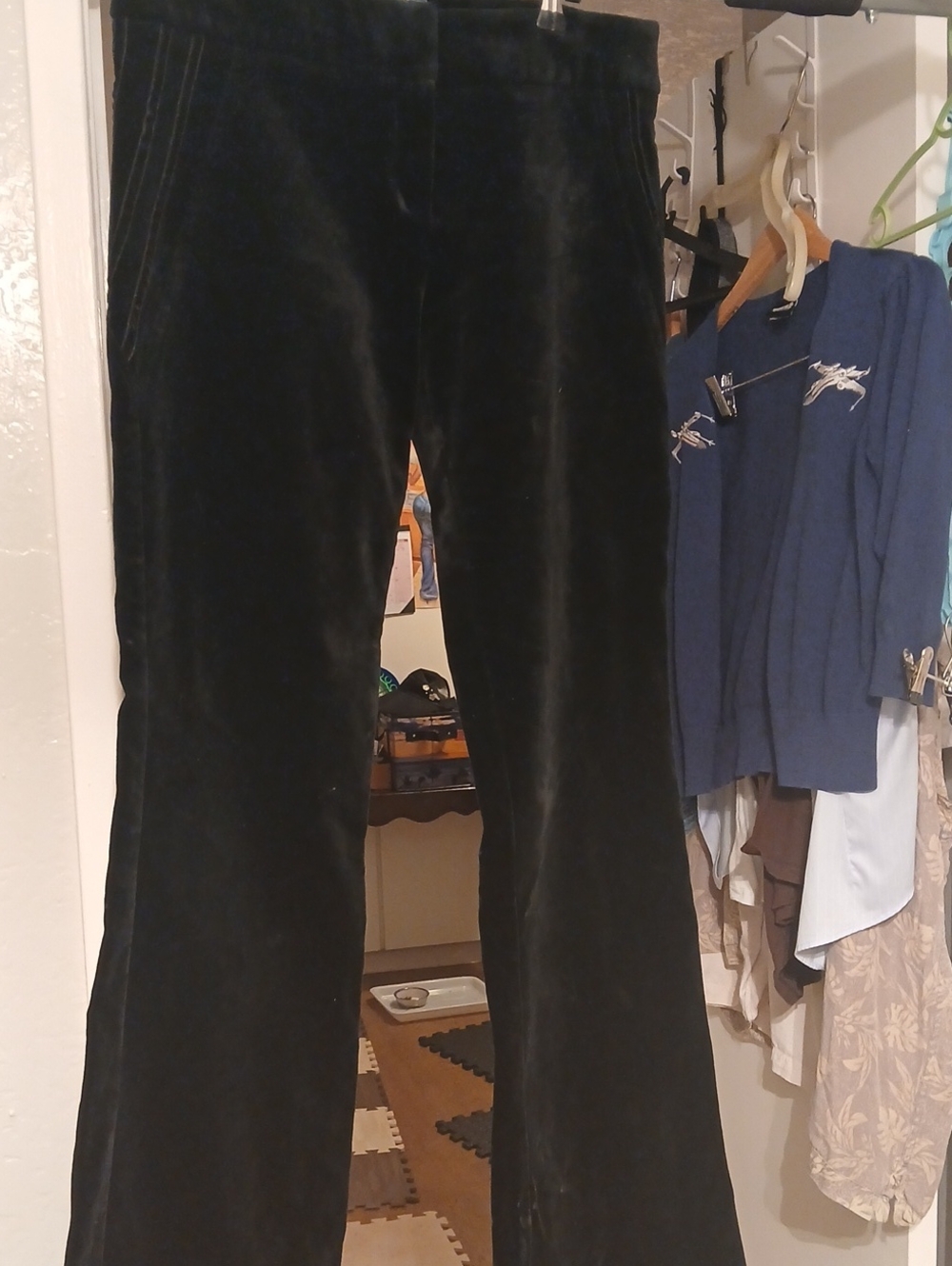 Bisou Bisou Black Velvet Pants